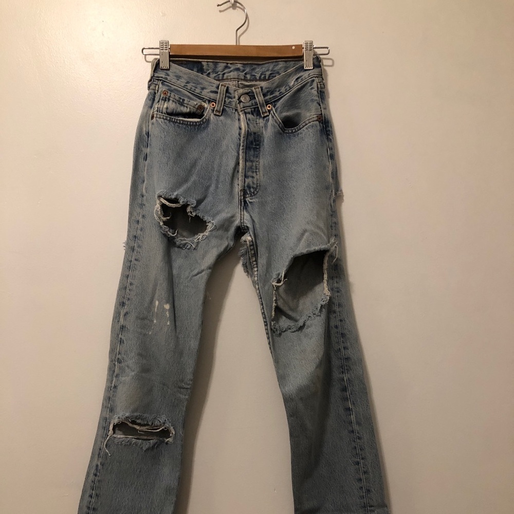Vintage distressed Levi jeans